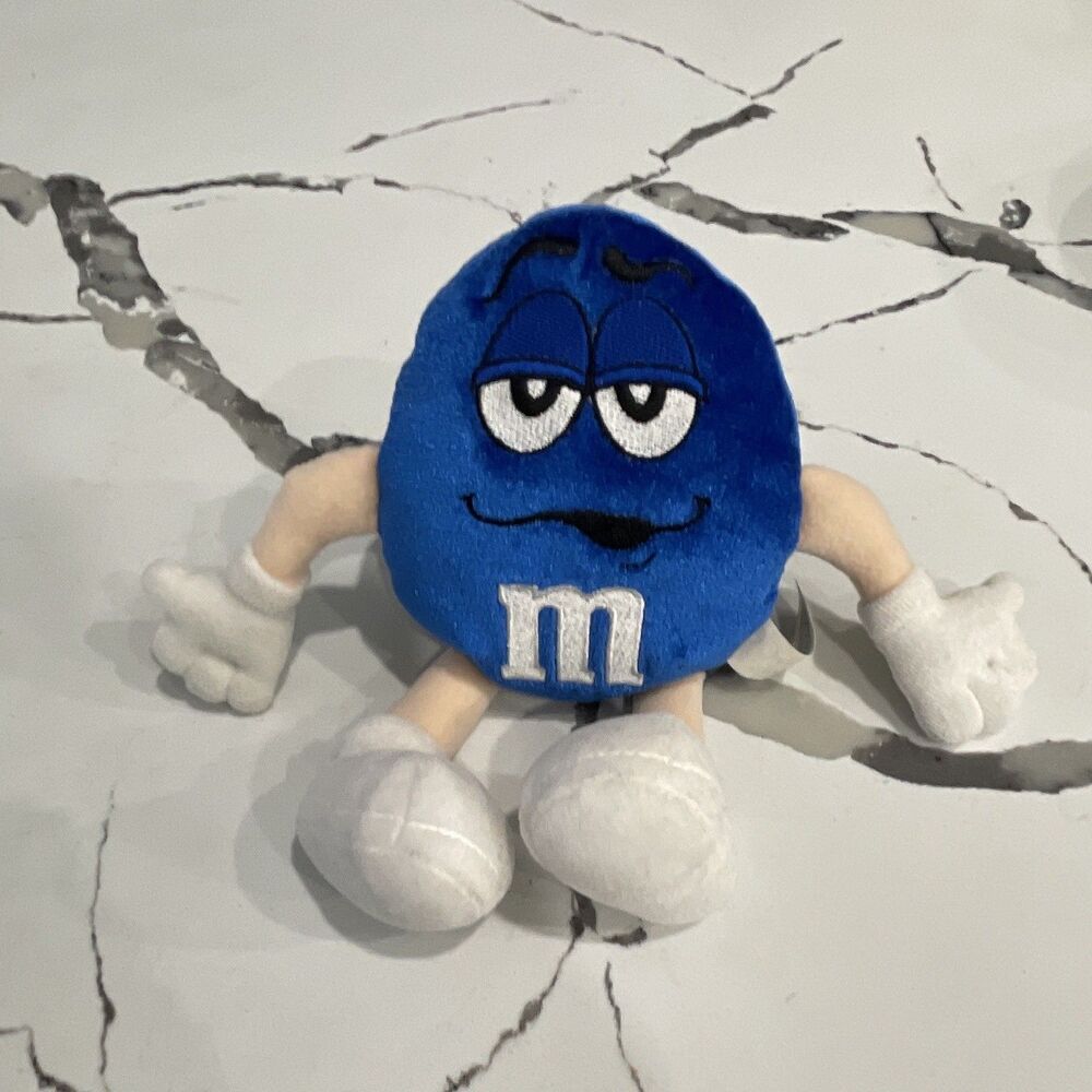 M&M's Blue Character Plush Advertising Promo Toy w/ Arms Legs White Shoes